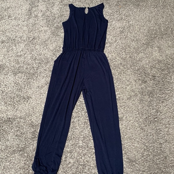 Blue sleeveless jumpsuit - Picture 5 of 5